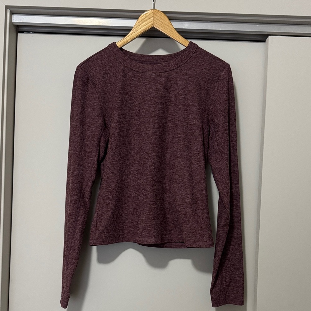 Elegant Burgundy Long Sleeve Top